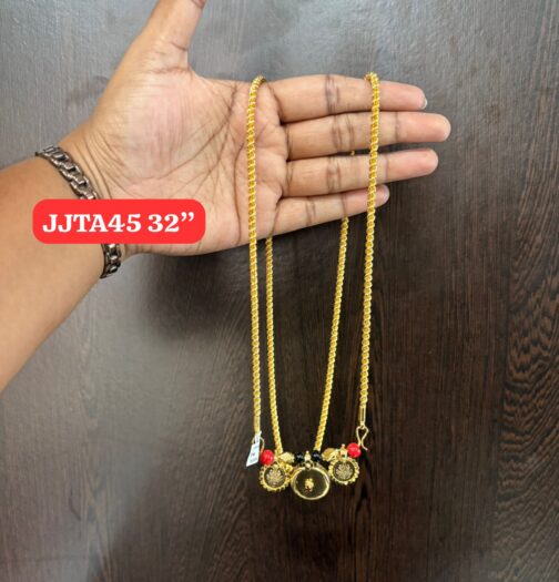 Premium quality One gram gold 30 inch rope chain with Thali – Jcmjewellery