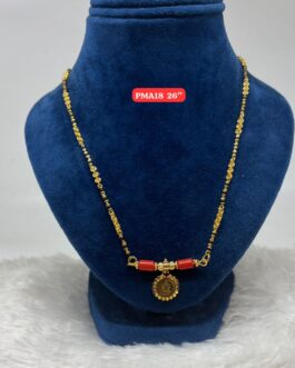 Premium quality one gram gold 26 inch Musti cap karimani with laxmi thali