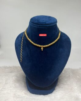 Premium quality one gram gold 18 inch short necklace
