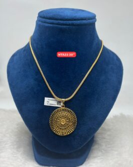 Premium quality one gram gold 18 inch chain with pendent