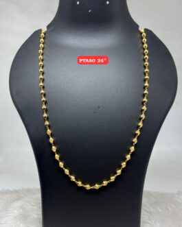Premium quality One gram gold 24 inch ball chain