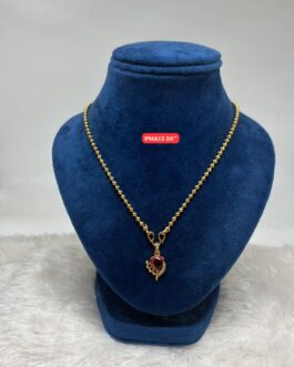 Premium quality One gram gold 26 inch ball chain with small stone dollar