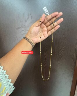 Premium quality One gram gold 24 inch karimani chain 