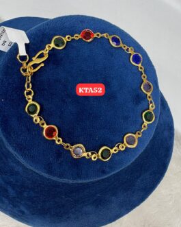 Premium quality one gram gold navaratna bracelets size 6.5