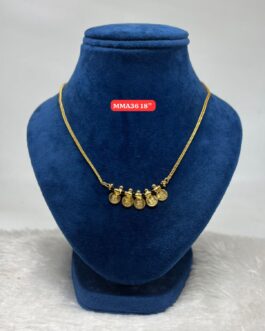 Premium quality One gram gold 18 inch small coin laxmi necklace