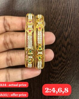 Premium quality One gram gold stone bangles