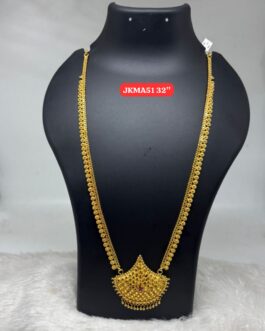 Premium quality one gram gold Long necklace