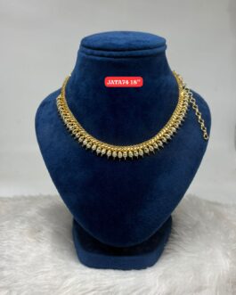 Premium quality One gram gold short pearl necklace