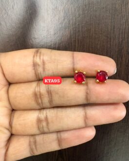 Premium quality One gram gold golden stone stud ear rings