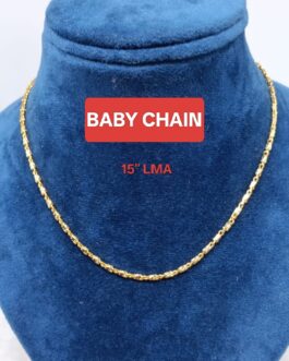 Premium quality One gram gold 15 inch baby chain