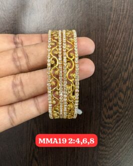 Premium quality One gram gold AD stone pendent bangles