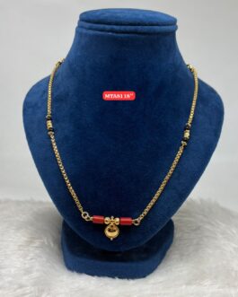 Premium quality One gram gold 18 inch karimani with Thali