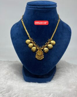 Premium quality One gram gold 18” Kasu laxmi necklace