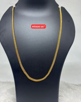 Premium quality One gram gold 24 inch patti chain
