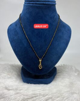 Premium quality One gram gold 18 inch black beads karimani with small dollar