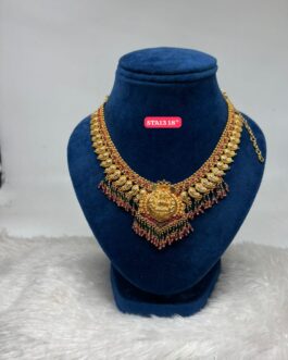 Premium quality One gram gold 18 inch laxmi necklace