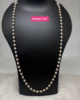 Premium quality one gram gold 30 inch pearl chain