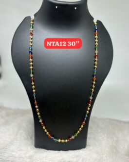Premium quality one gram gold 30 inch beads chain