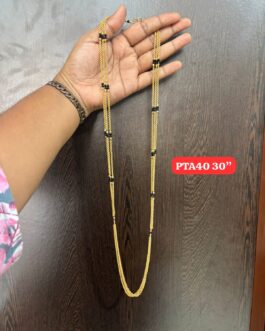 Premium quality one gram gold 30 inch 3 lines Karimani chain