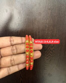 Premium quality One gram gold Coral bangles