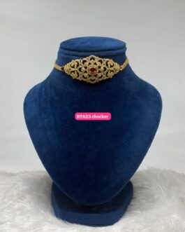 Premium quality One gram gold AD stone chocker necklace