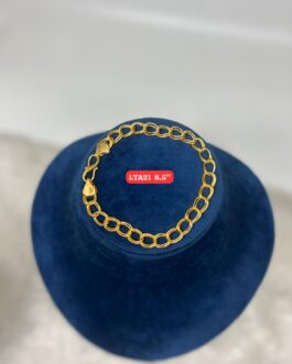 Premium quality One gram gold gents thick bracelet size 8.5”