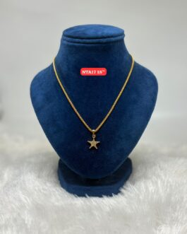 Premium quality One gram gold 18 inch chain with star pendent