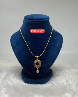 Premium quality One gram gold 18 inch chain with stone pendent