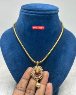 Premium quality One gram gold 18 inch chain with stone pendent
