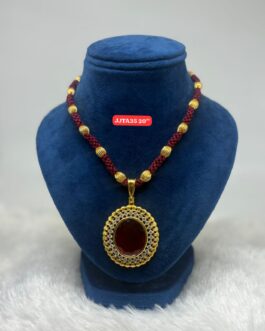 Premium quality One gram gold Thread Jomale with big stone pendent