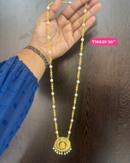 Premium quality One gram gold Musti pearl chain with laxmi pendent