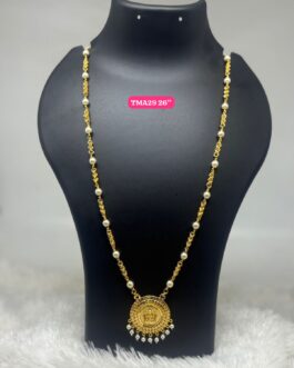Premium quality One gram gold Musti pearl chain with laxmi pendent