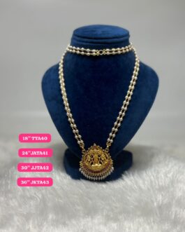 Premium quality One gram gold pearl chain with laxmi pendent