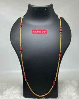 Premium quality One gram gold 30 inch Coral chain