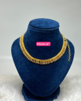 Premium quality One gram gold white stone necklace