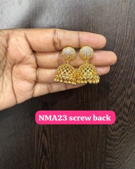 Premium quality One gram gold stone stud Jumka