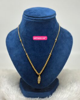 Premium quality One gram gold 18 inch short necklace