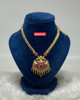 Premium quality one gram gold Short necklace