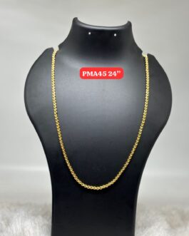 Premium quality One gram gold 24 inch Anjali cutting chain