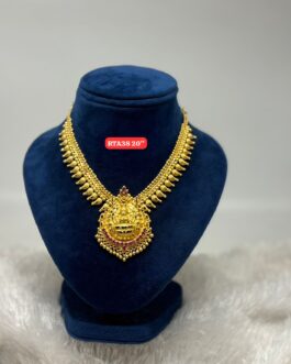 Premium quality One gram gold short laxmi necklace