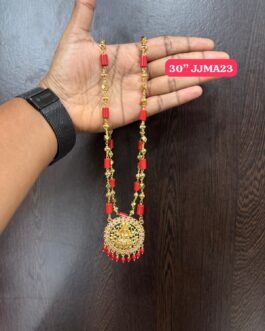Premium quality One gram gold Coral chain with laxmi pendent