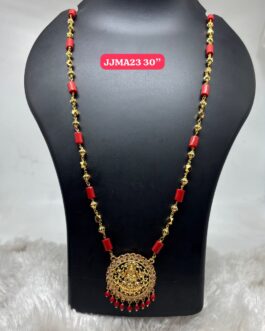 Premium quality One gram gold Coral chain with laxmi pendent