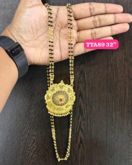 Premium quality one gram gold 30 inch karimani with pendent