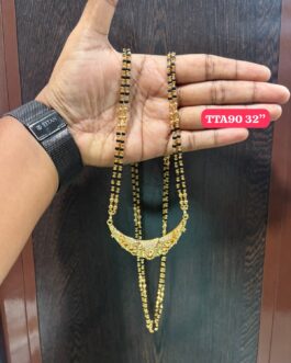 Premium quality one gram gold 30 inch karimani with pendent