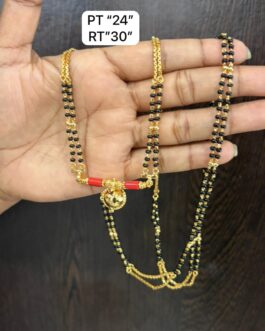 premium quality one gram gold Karimani chain with Thali 24 and 30 inch