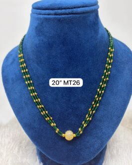 Premium quality one gram gold 20”beads necklace