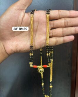 Premium quality One gram gold 28 inch karimani with thali