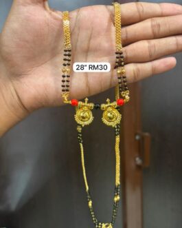 Premium quality One gram gold 28 inch karimani with thali