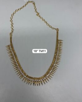 Premium quality one gram gold 18 inch stone mallige necklace