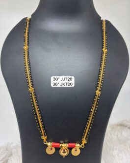 Premium quality one gram gold handmade beautiful patti karimani with thali